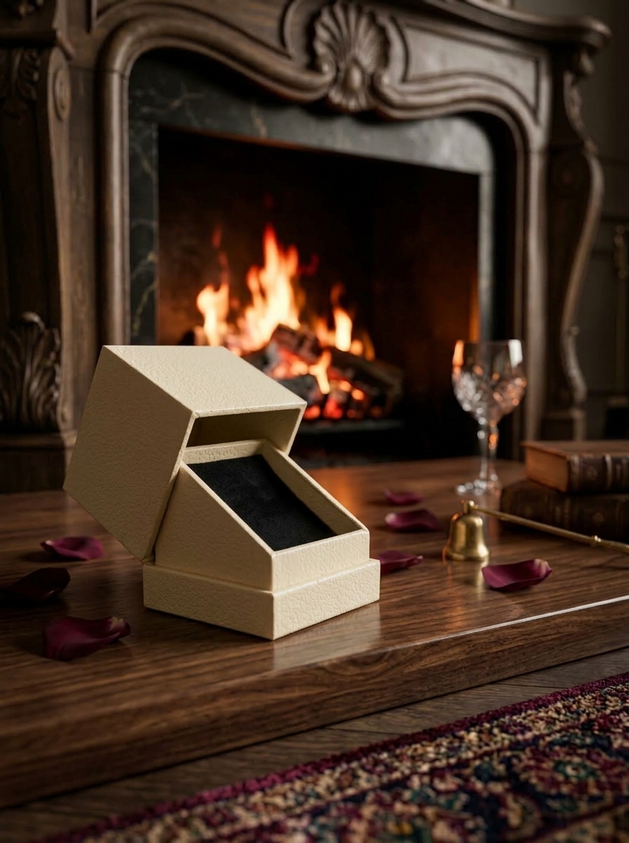 Luxury Custom Proposal Diamond Ring Box Handcrafted by Blosbox